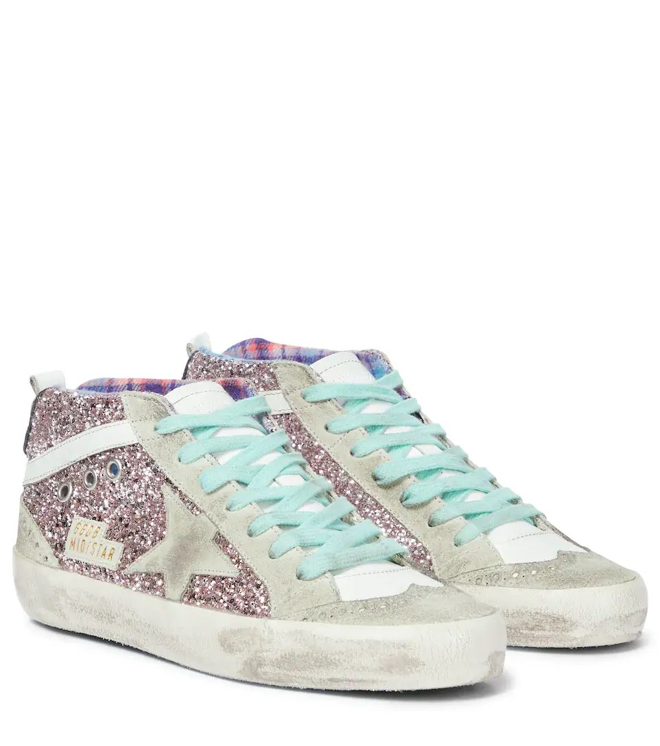 Mid Star glitter and leather sneakers | Mytheresa (US/CA)