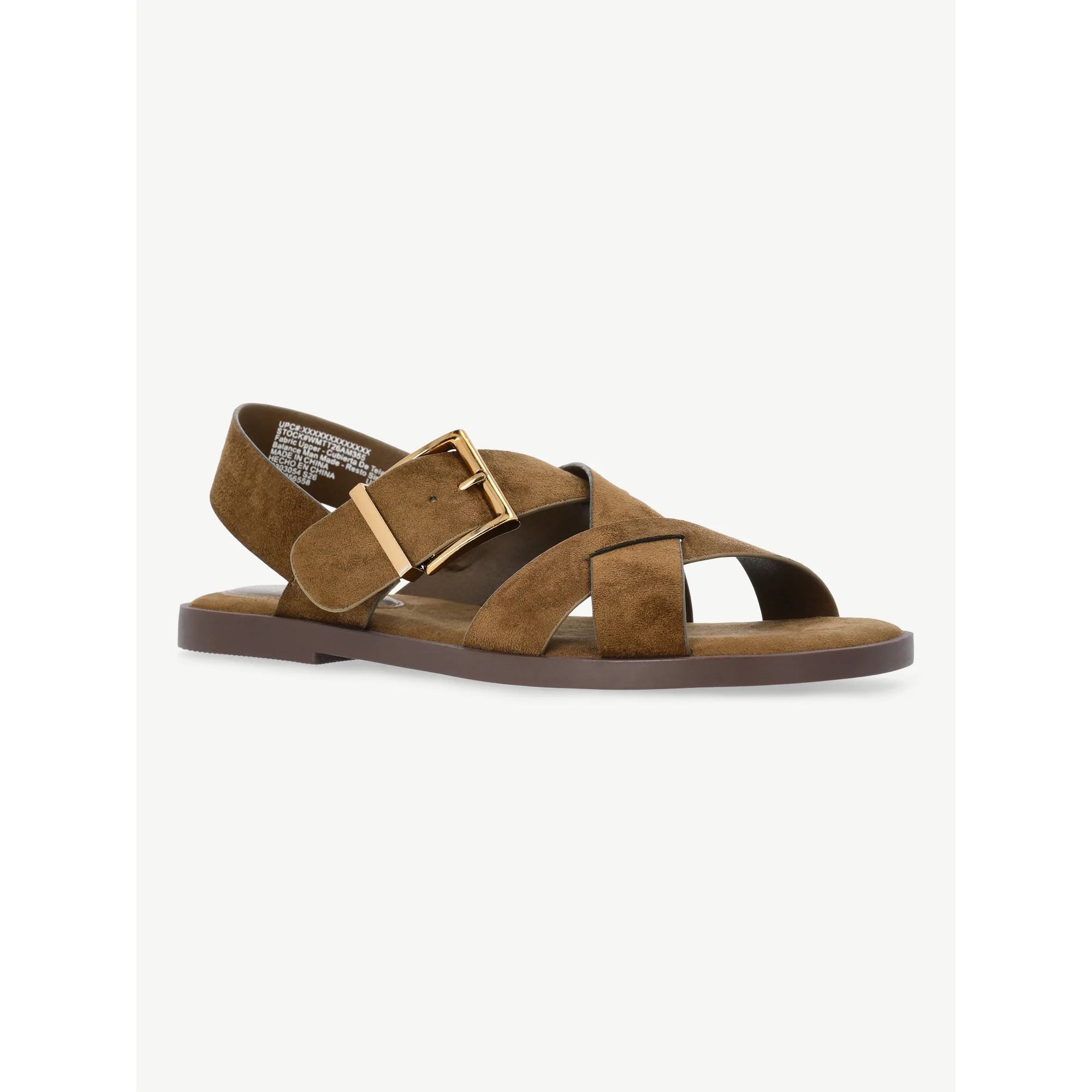 Time and Tru Women's X-Band Buckle Sandals | Walmart (US)