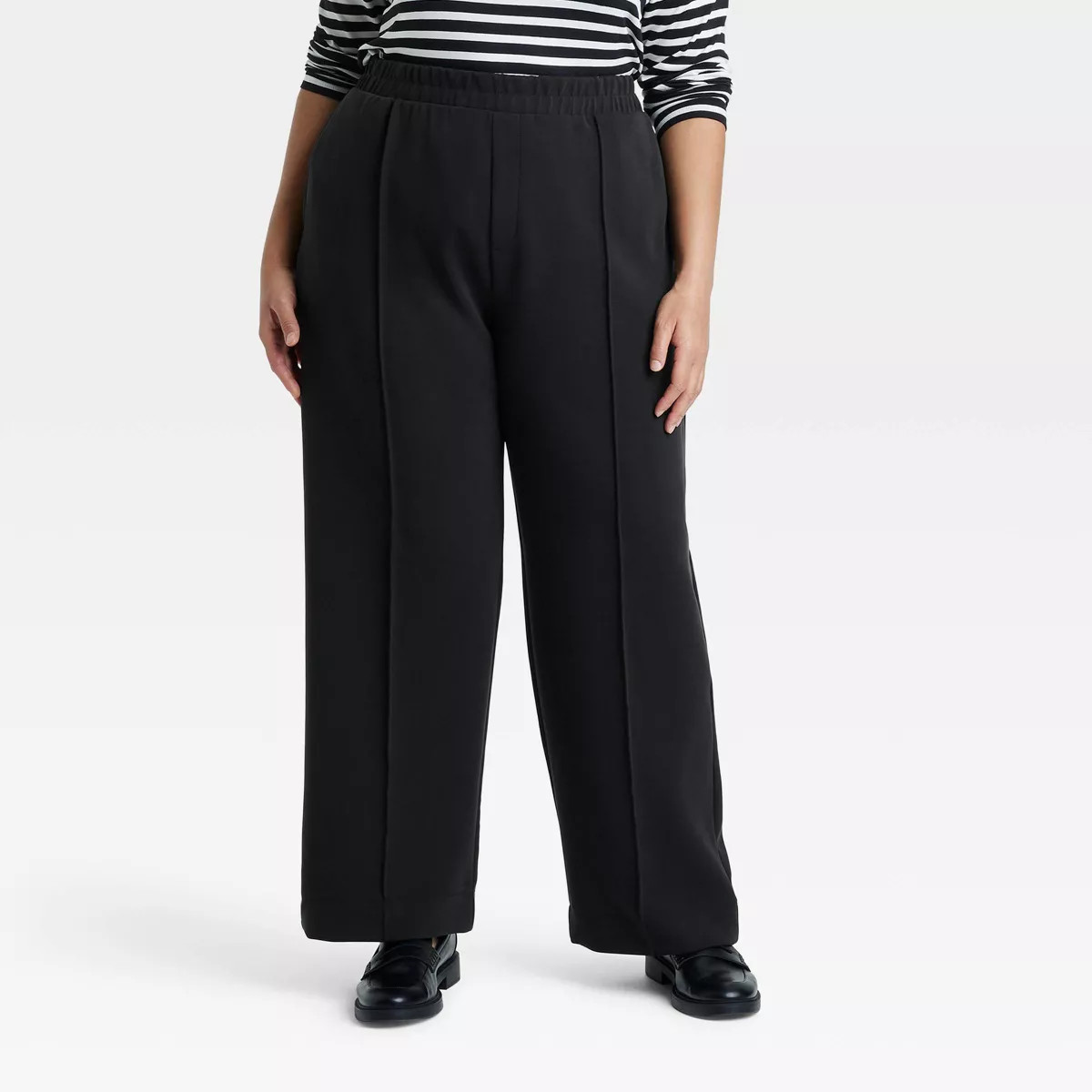 Women's High-Rise Straight Leg Pull-On Pants - A New Day™ Black XXL | Target