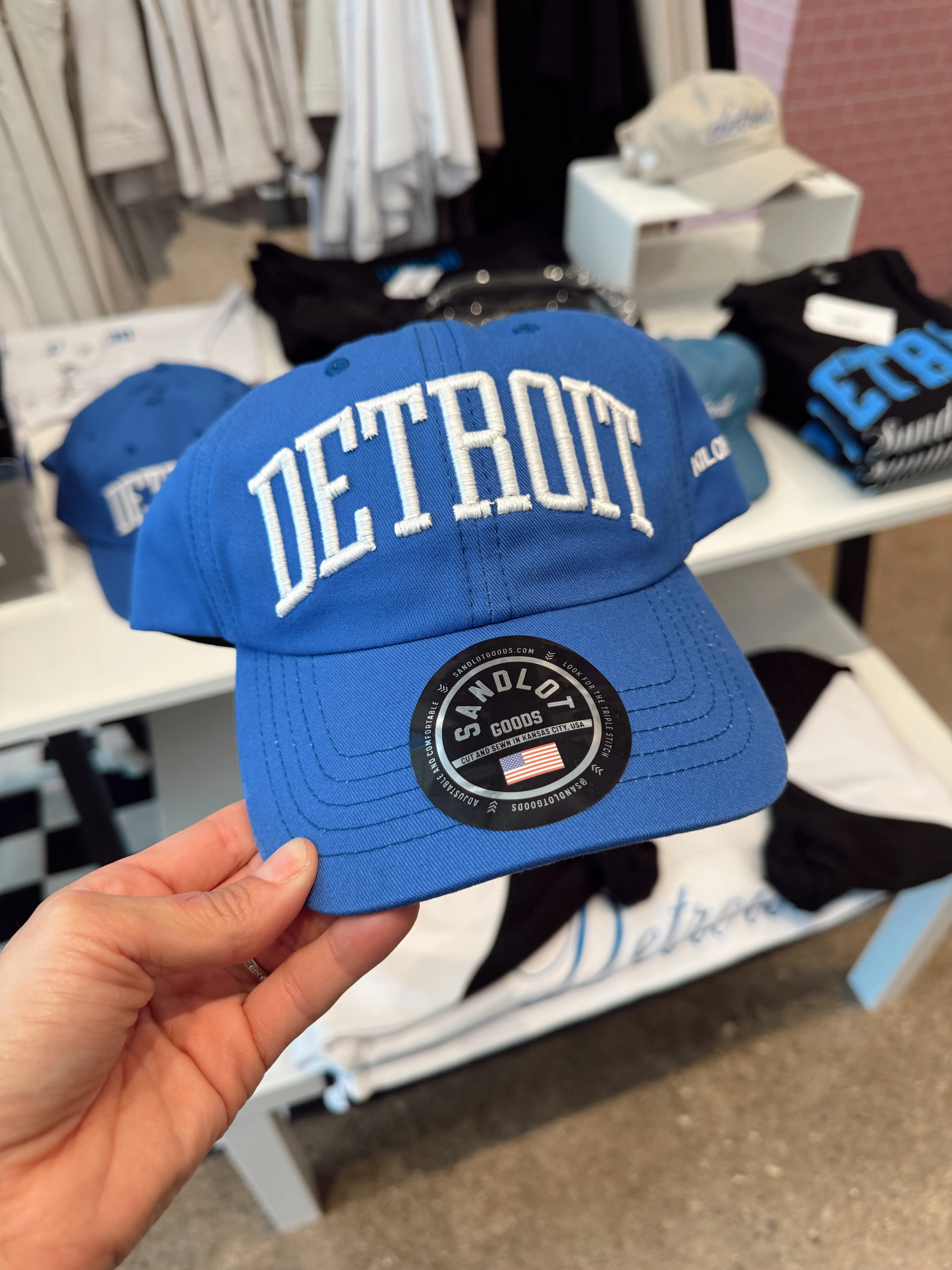 Detroit Puffy Arched Embroidered Dad Hat | Kiloh + Co.
