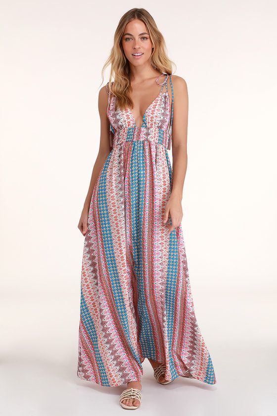 Maxin' Relaxin' Multi Print Maxi Dress | Lulus (US)