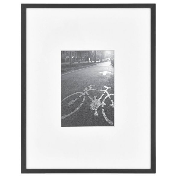 Thin Gallery Matted Photo Frame Black - Project 62™ | Target