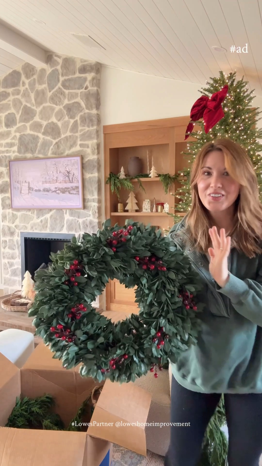 #ad #LowesPartner @loweshomeimprovement

Sharing my latest holiday decor finds!

These wreaths and garlands look and feel so real!

The Holiday Living 24” wreaths and the 6-ft garlands, they instantly make a room feel festive and bright.

I’ve linked all my favorites in my @shop.ltk so you can shop the exact pieces and recreate this hold look in your home. ❤️🎄

#liketkit 

#LTKHome #LTKHoliday #LTKSeasonal