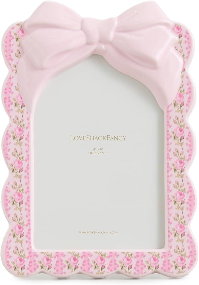 LOVESHACKFANCY Women's Decorative Bow Frame 4x6 | Amazon (US)