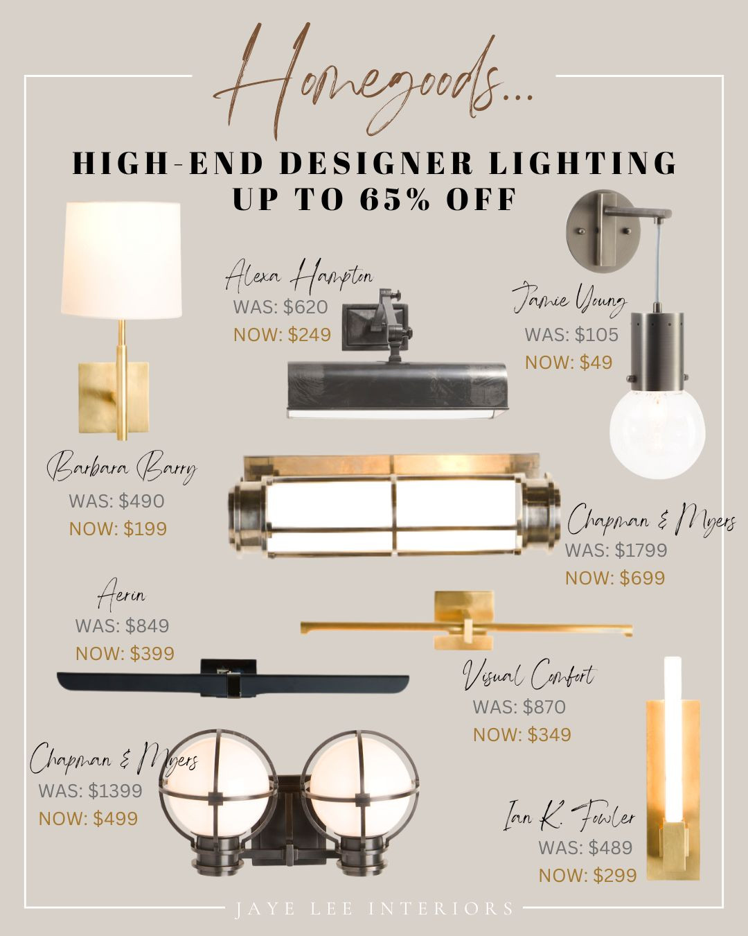 Homegoods, Marshall's, and TJ Maxx have recently expanded their lighting collections to include prestigious brands like: Visual Comfort, Barbara Barry, Aerin, Classic Home, Chapman and Meyers, Jamie Young, Alexa Hampton and more! Save HUNDREDS on new arrivals in designer lighting! —Truly the jewelry of the home!

wall sconce, picture light, LED picture light, library light for gallery wall, bedside sconce, vanity sconce lights, sconces, bathroom lighting, bedroom lighting, bedroom sconce, hallway sconce, wall light 

 

#LTKHome #LTKSaleAlert
