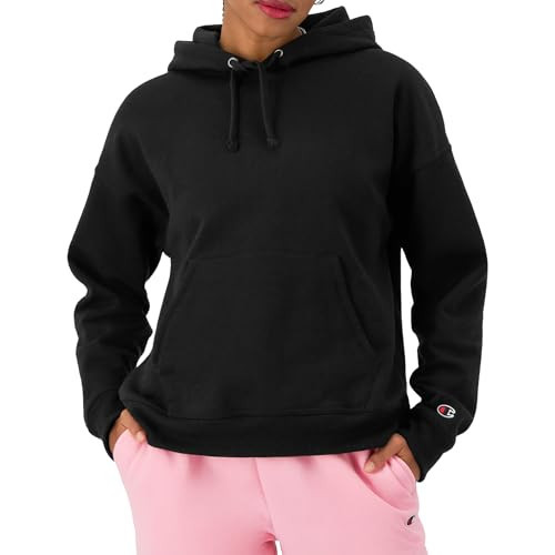 Champion, Blank Canvas, Powerblend Midweight Fleece Hoodie For Women, Black | Amazon (US)