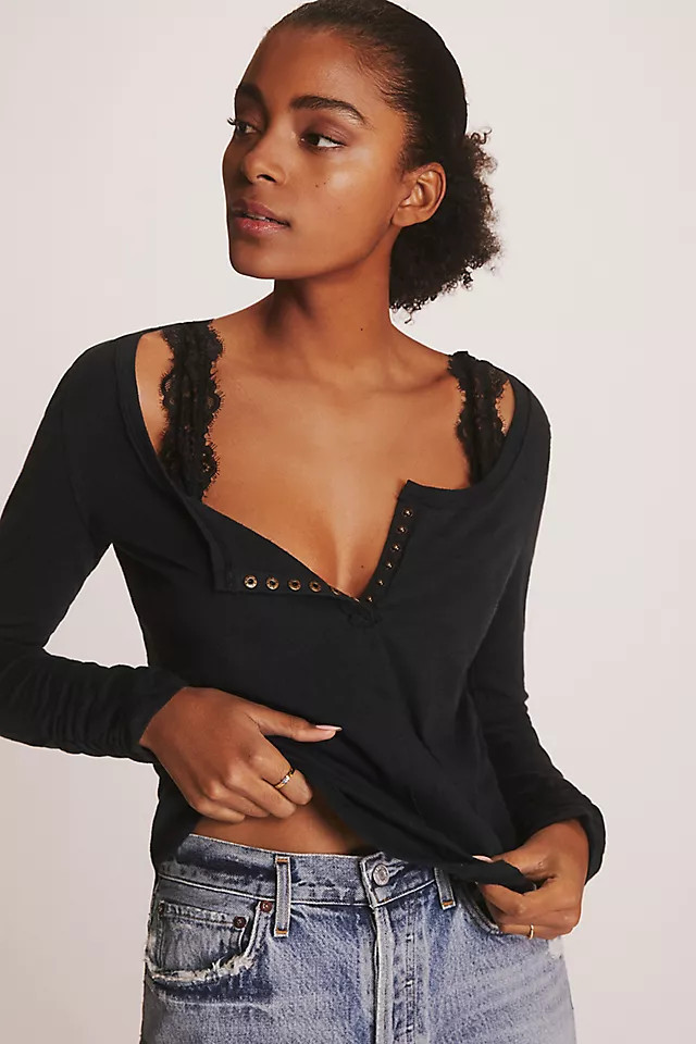 Pilcro Sustainable Henley | Anthropologie (US)