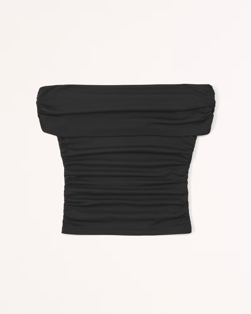 Women's Cotton-Modal Ruched Off-The-Shoulder Top | Women's New Arrivals | Abercrombie.com | Abercrombie & Fitch (US)