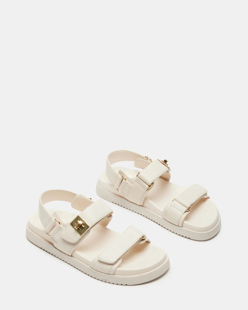 MONA Bone Leather Flatform Sandal | Women's Sandals | Steve Madden (US)
