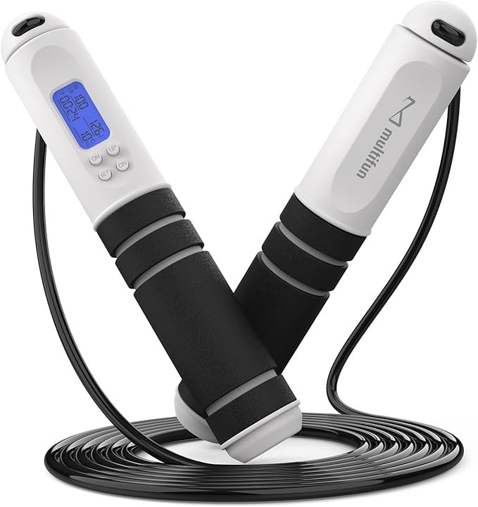 Jump Rope, multifun Speed Jumping Rope with Calorie Counter, Adjustable Digital Counting Jump Rop... | Amazon (US)