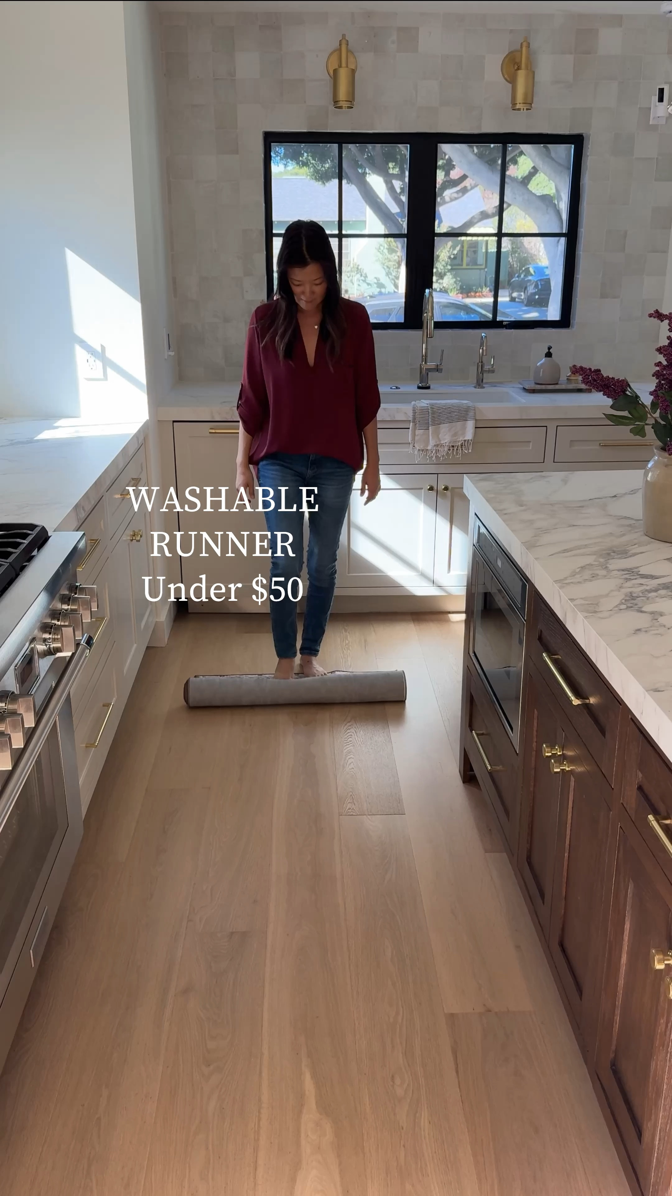 This washable runner is so soft under your feet and has the prettiest vintage looking design. I was so surprised it was washable! This rug is part of Wayfair’s Black Friday sale which starts NOW! Up to 80% off plus free shipping. I always get questions about washable runners and this is a great one!

@wayfair #Wayfair #Wayfairpartner

Vintage runner, dark rug, brass hardware, pull knob, white pendant, brass sconce, light kitchen faucet polished nickel 

#LTKHome #LTKSaleAlert #LTKFindsUnder100