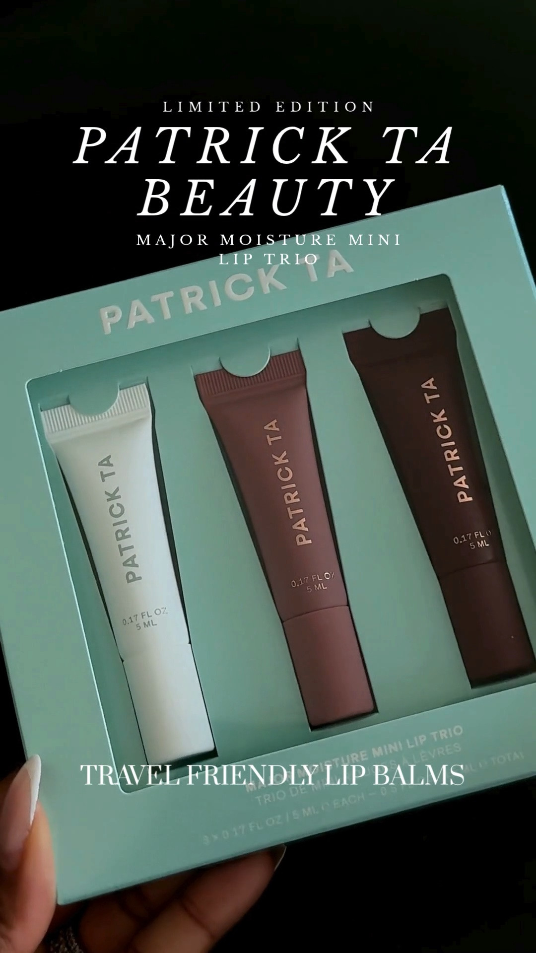 NEW Limited Edition Travel friendly Patrick Ta Beauty Lip balm set!