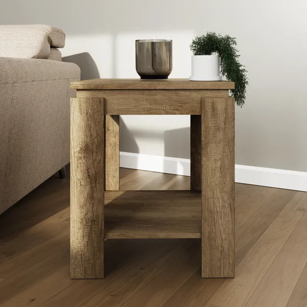 Canyon Side Table, Oak | Dunelm