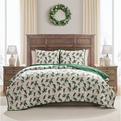 Hallmark Flannel Greenery Print Quilt Set | Target
