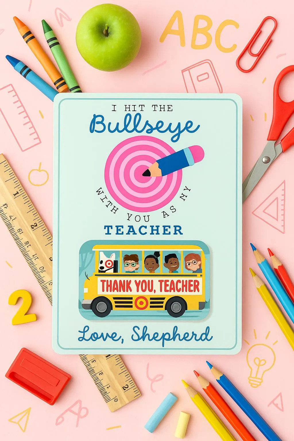 Target Gift Card Holder | Teacher Gift | Money Card | Teacher Appreciation | Teachers | Digital Download Template | First Day of School | Etsy (Global)