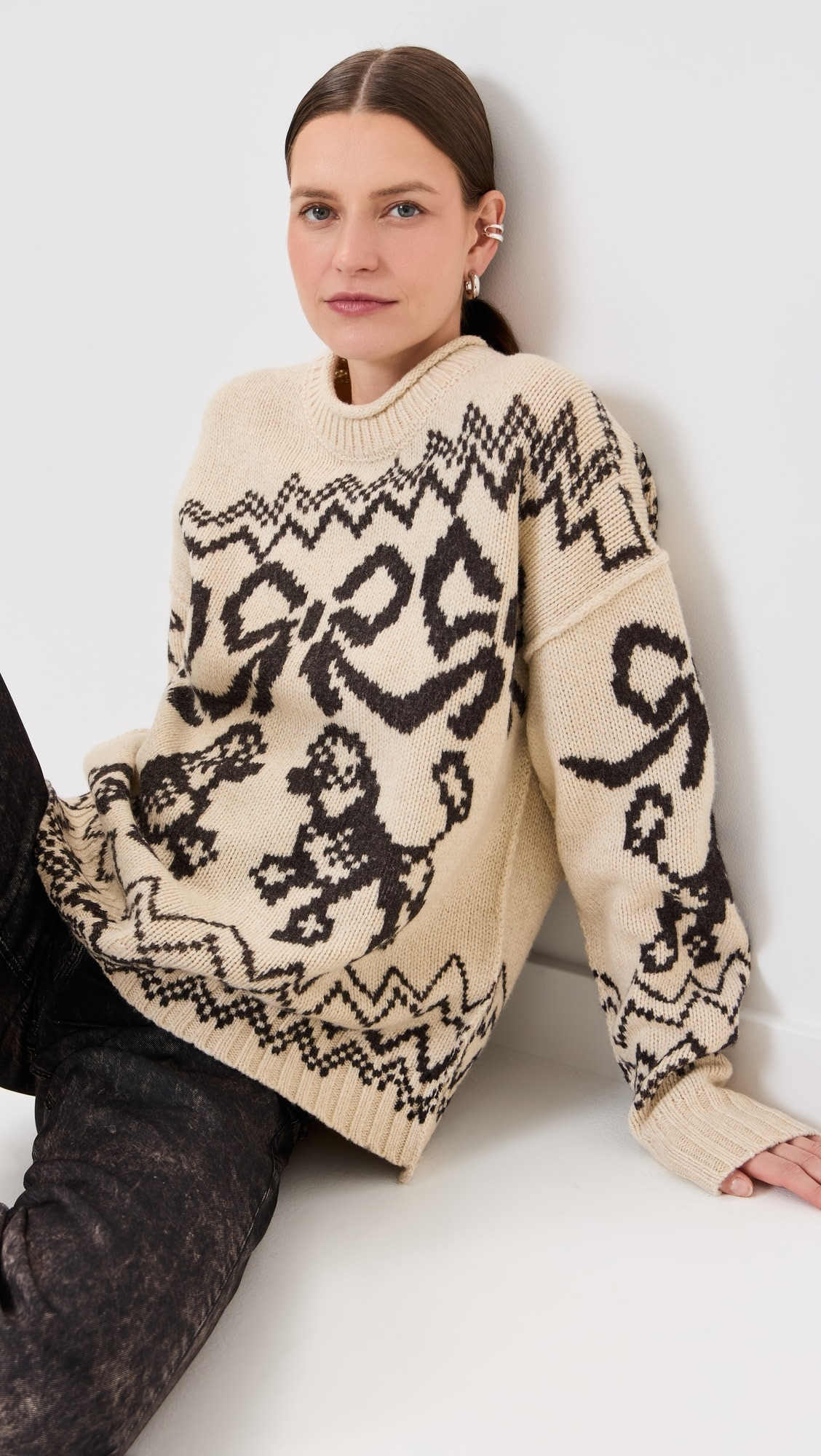 Acne Studios Kaisen Donegal Fair Isle Sweater | Shopbop | Shopbop
