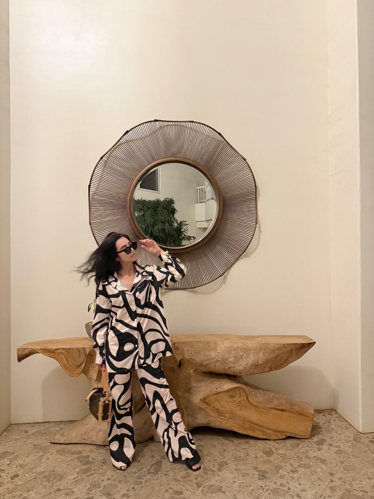 Try a printed luxe cozy loungewear set in a tribal pattern for end of summer fun! True to size in a small. 

#LTKNYFW #LTKPetite #LTKSeasonal