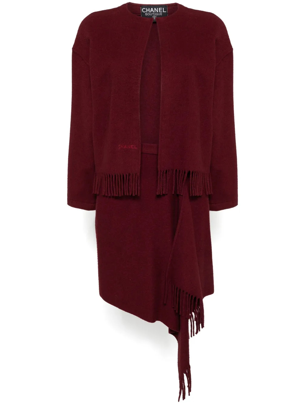 CHANEL Pre-Owned 1990s Set Mit Fransen | Rot | FARFETCH DE | Farfetch Global