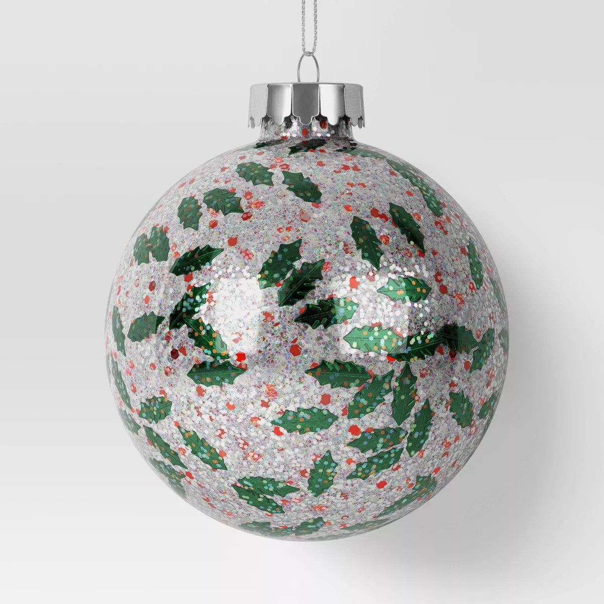 100mm Christmas Holly Leave Confetti Ball Ornament - Wondershop™ | Target