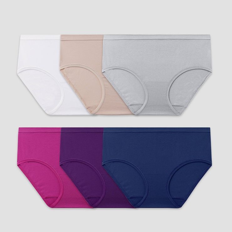 Fruit of the Loom Women's Seamless Low-Rise Briefs 6pk - Colors May Vary | Target