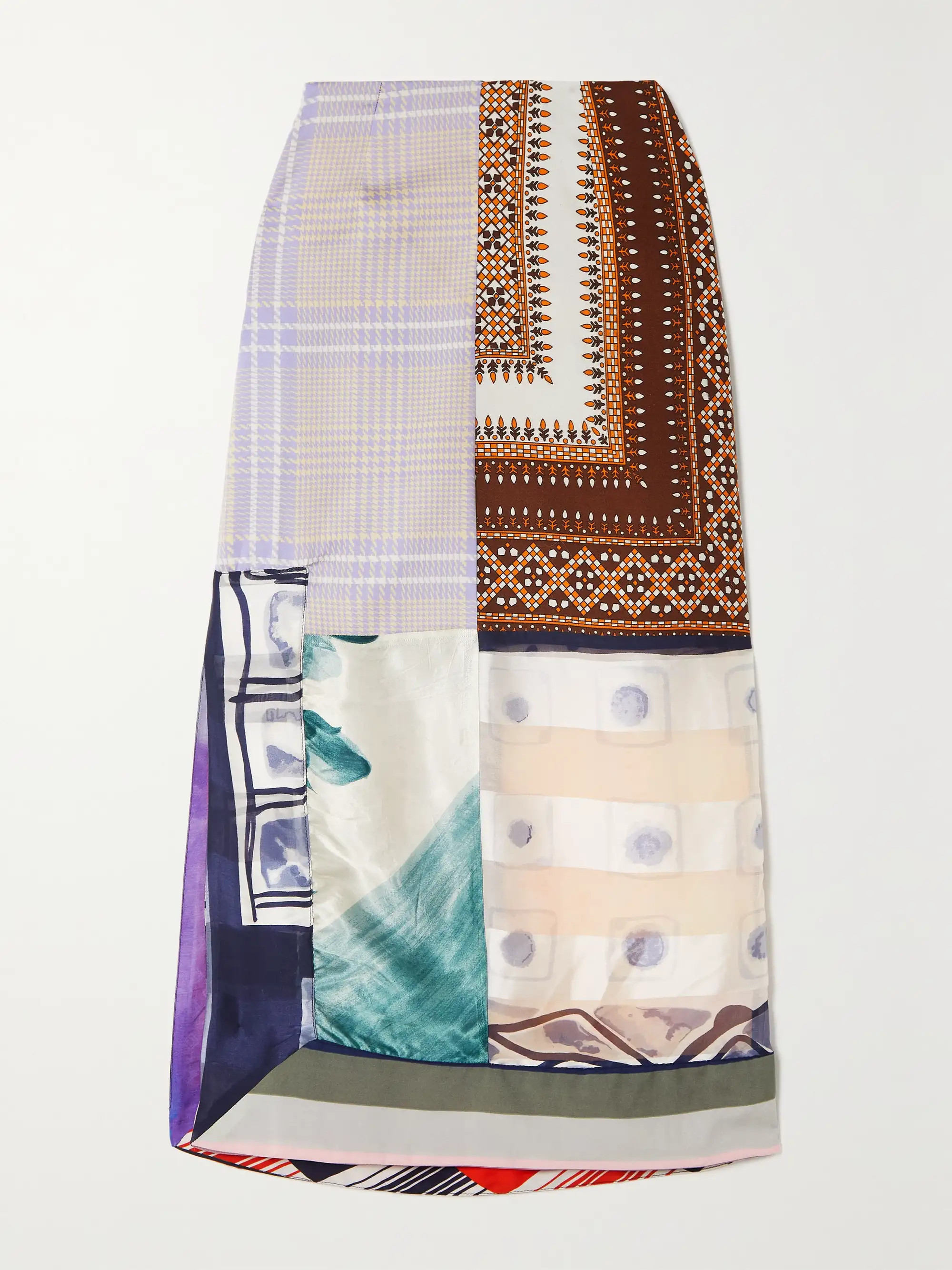Reconstituted printed silk-blend pencil skirt | NET-A-PORTER (US)