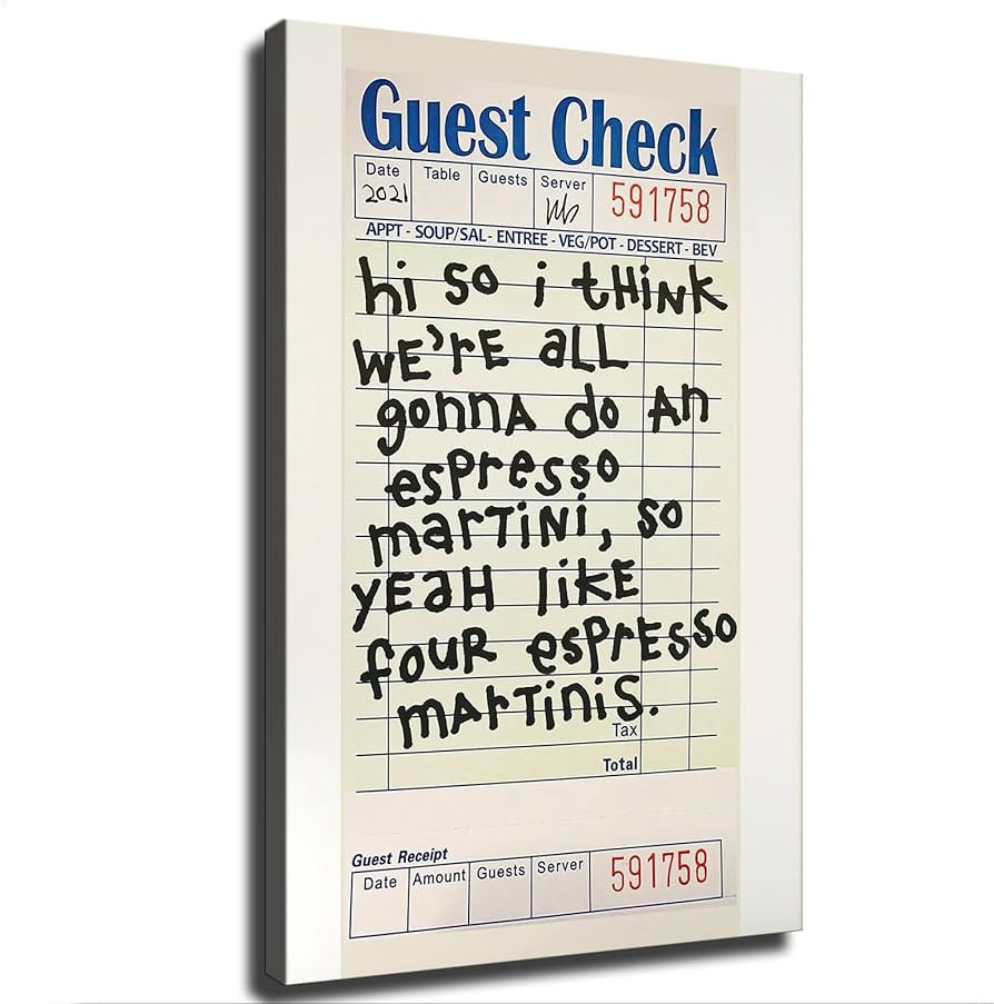 Espresso Martini Photographic Print Canvas Poster Modern Aesthetic Picture Wall Art Home Office D... | Amazon (US)