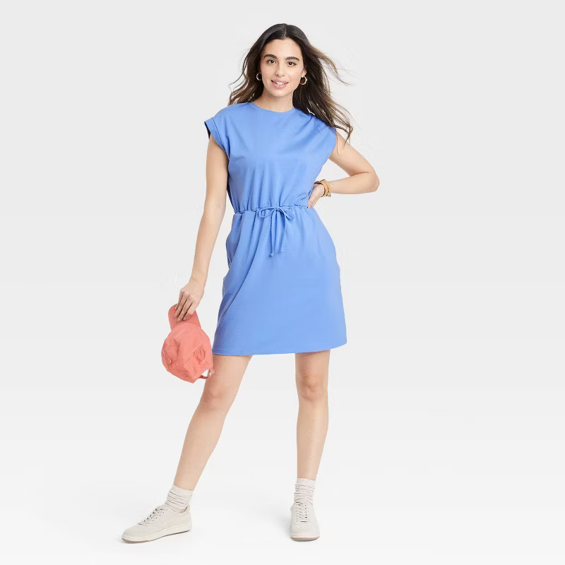 Women's Sleeveless Extended Shoulder A-Line Dress - A New Day™ | Target