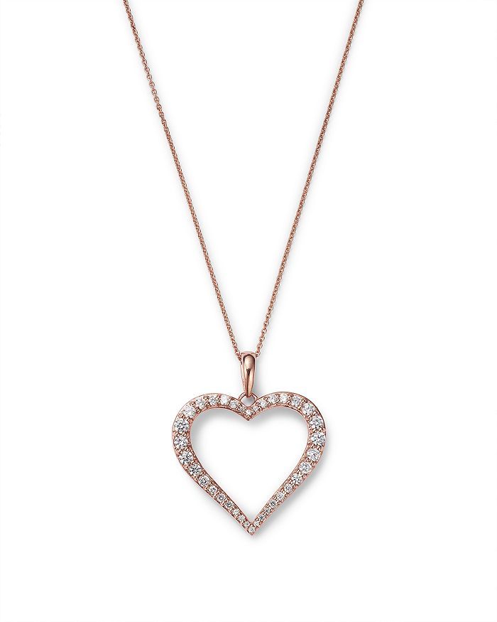 Diamond Heart Pendant Necklace in 14K Rose Gold, 0.50 ct. t.w. - 100% Exclusive | Bloomingdale's (US)