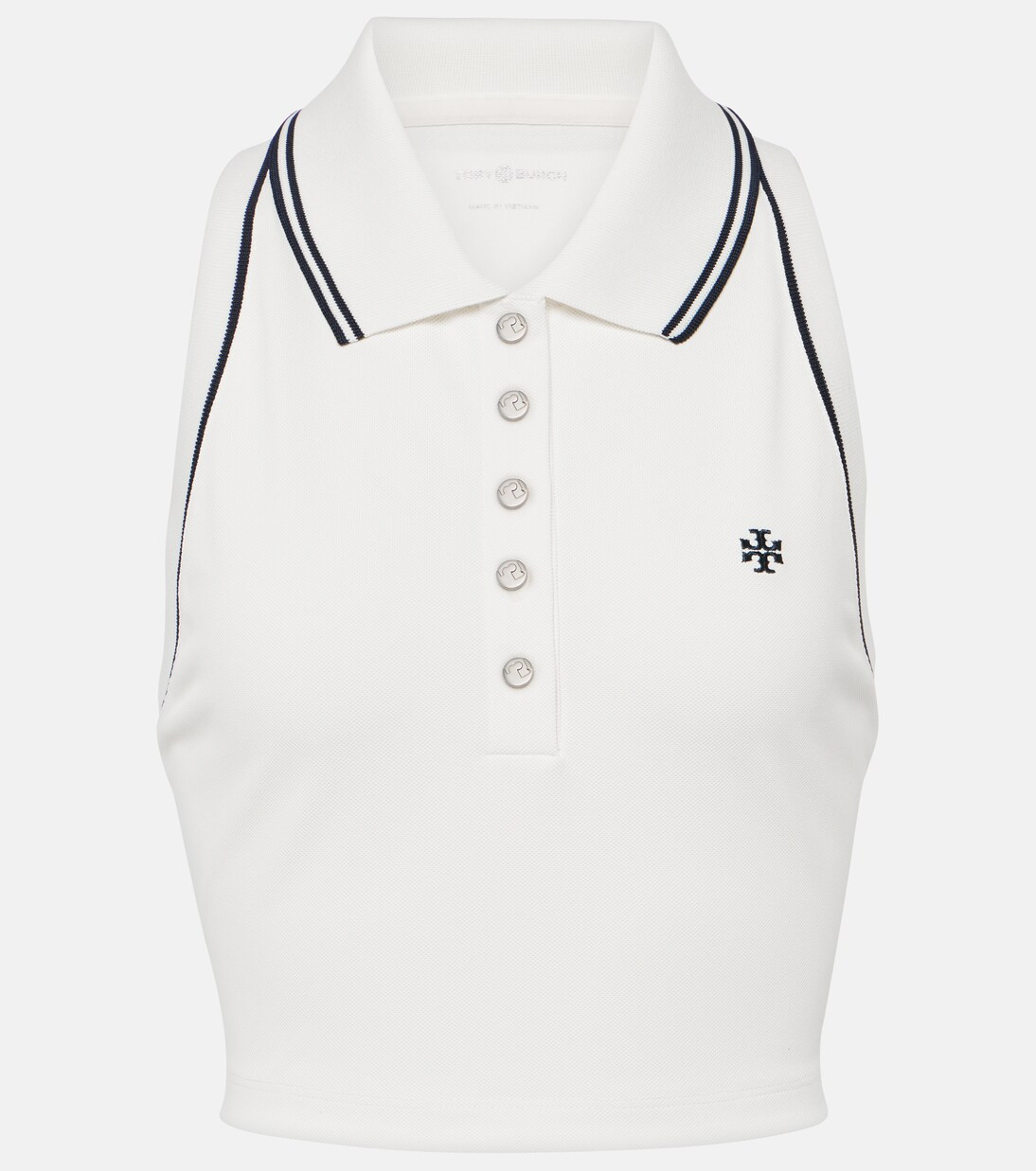 Logo cropped piqué polo shirt | Mytheresa (UK)