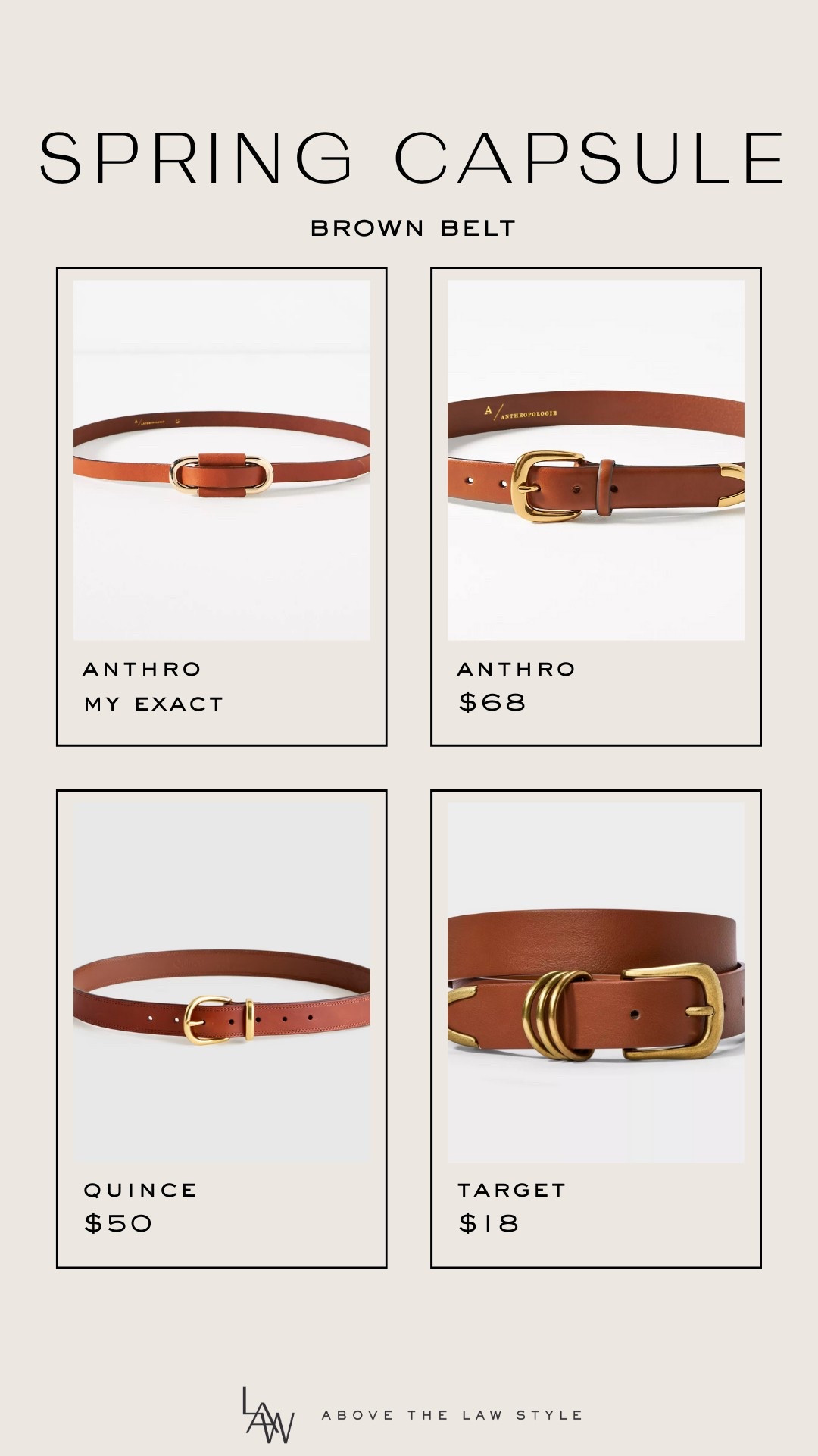 Spring Capsule: Brown Belt

#LTKStyleTip #LTKFindsUnder100 #LTKFindsUnder50