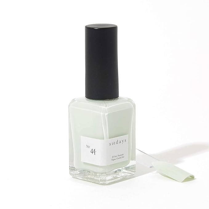 Sundays Non-Toxic Nail Polish, Glossy Shine Finish. No.44: Light Mint, Long Lasting, Vegan & Crue... | Amazon (US)
