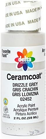 Delta Creative Ceramcoat Acrylic Paint in Assorted Colors (2 oz), 2452, Drizzle Grey | Amazon (US)