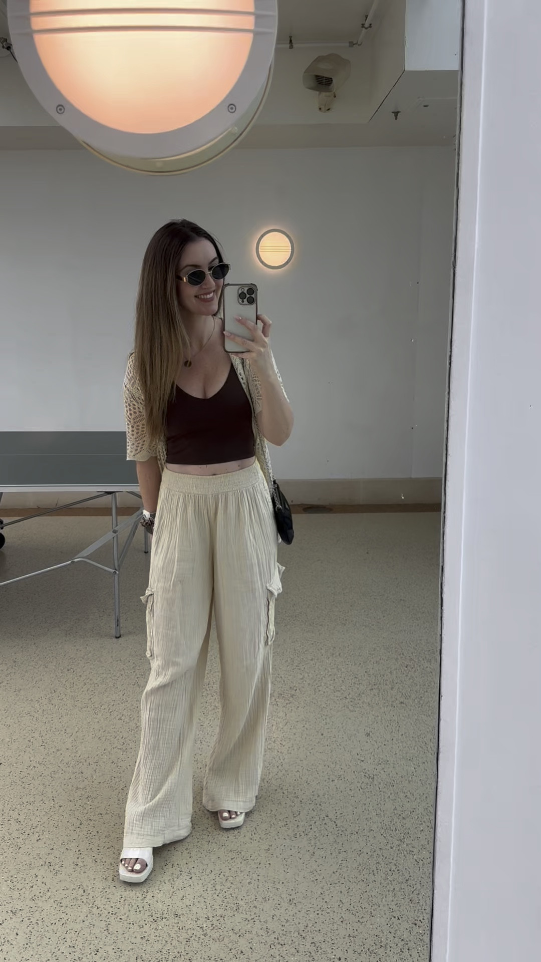Cruise outfit day ✌🏻 
Linking my exact top, coverup, sunglasses , lip colour and shoes 🙌🏻 These Aerie Reset pants are a vibe - tagging the updated version for this season (mine are last year’s) and a few other cute styles that caught my eye 

#LTKFindsUnder50 #LTKSwim #LTKStyleTip
