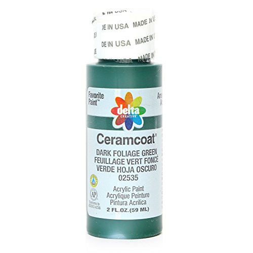 Delta Creative Ceramcoat Acrylic Paint in Assorted Colors (2 oz), 2535, Dark Foliage Green | Amazon (US)