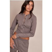 Charcoal Grey Super Soft Top, Charcoal Grey | PrettyLittleThing UK