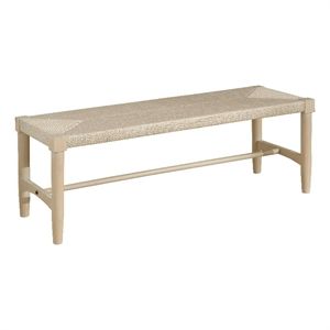 Pearl Beige Sand Woven Bed Bench | Cymax