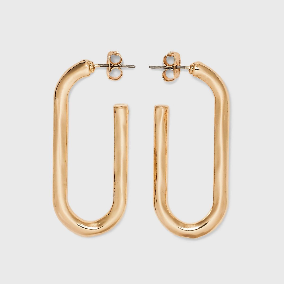 Hammered U Shape Hoop Earrings - Universal Thread™ Gold | Target