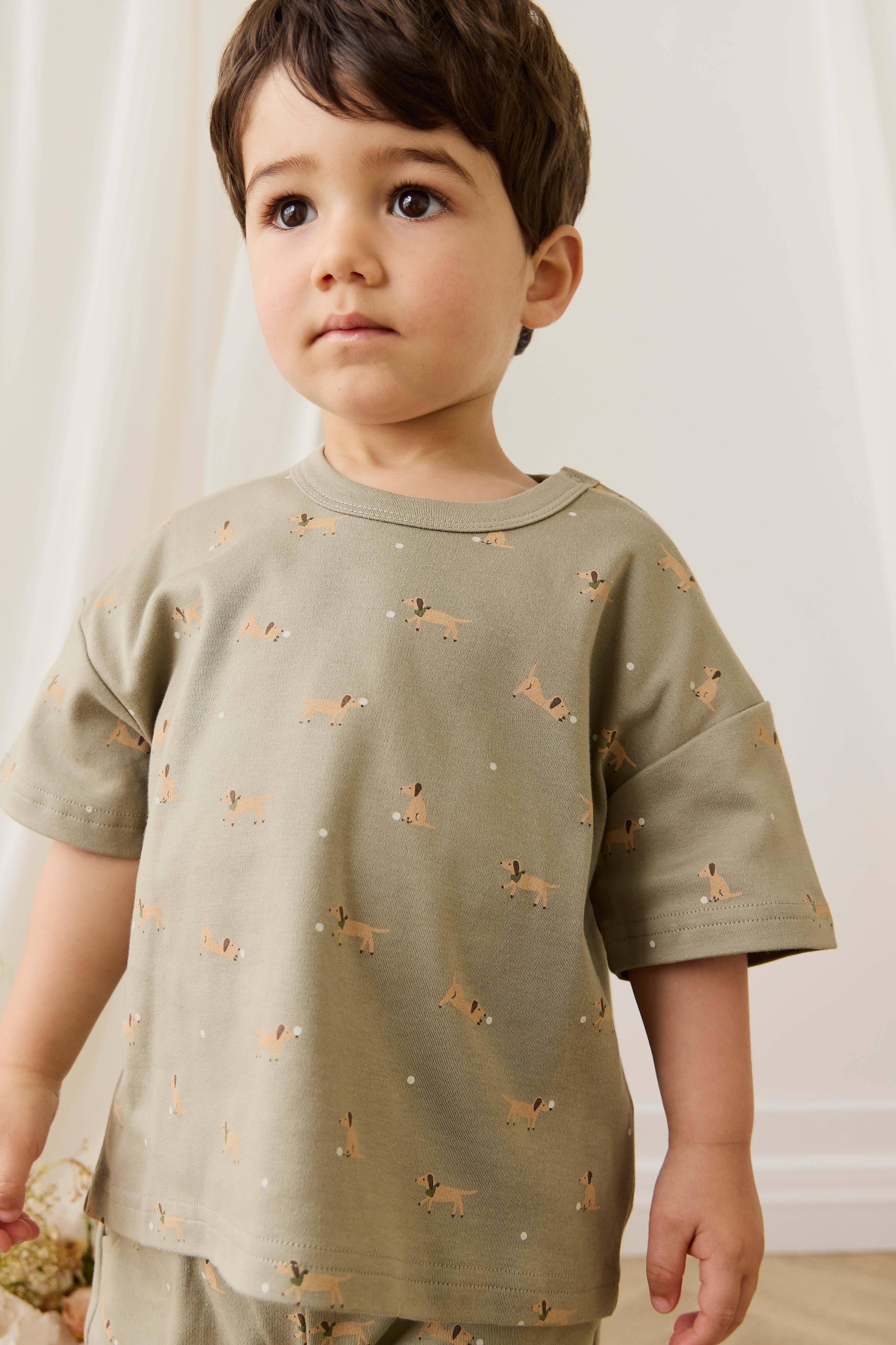 Pima Cotton Wesley Tee - Play Ball Vert | Jamie Kay