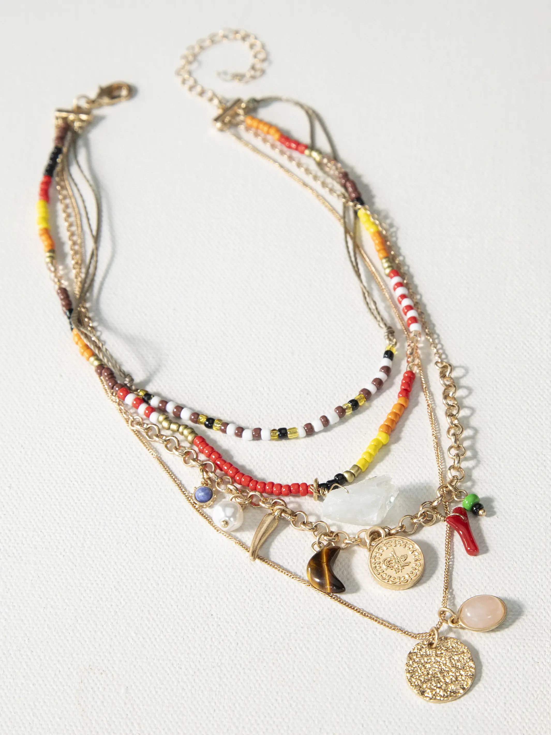 Layered Stone Charm Necklace
 – Natural Life | Natural Life