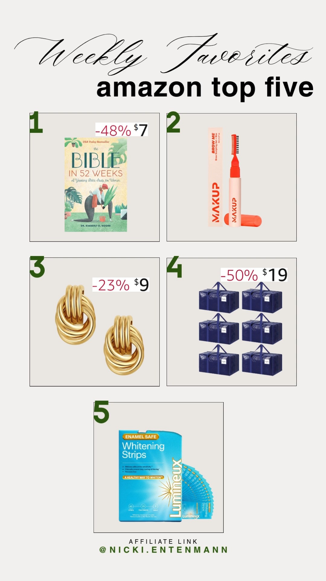 My top picks for this week! From a spiritual journey to everyday essentials, these items are a must-have. 🌟📚 #WeeklyFavorites #AmazonFinds #SelfCare #HomeEssentials #BeautyTips 

 #LTKHome #LTKFindsUnder50 #LTKBeauty