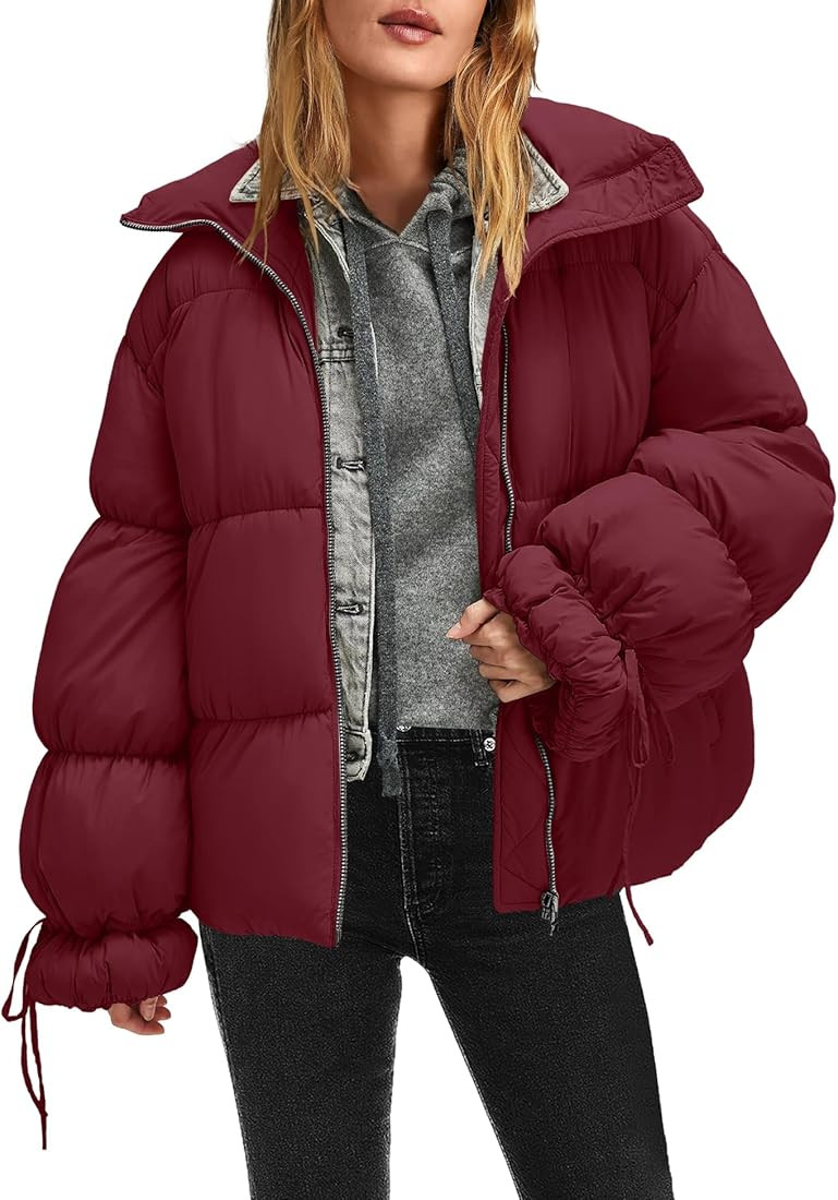 Panadila Womens Oversized Puffer Jacket Warm Winter Cozy Coats Casual Baggy Full Zip Up Puffer Co... | Amazon (US)