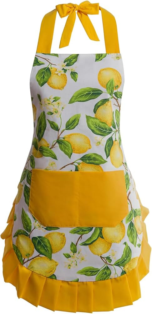 Vintage Floral Apron for Women with Functional Pockets Adjustable Neck Strap for Cooking Baking M... | Amazon (US)