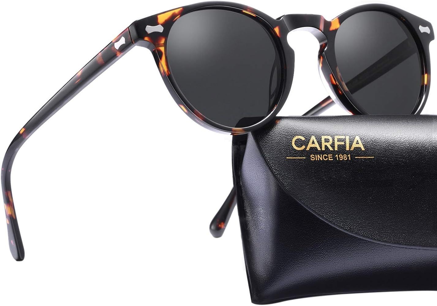 CARFIA Vintage Polarized Sunglasses for Men UV400 Protection Retro Fashion Eyewear Hand-crafted A... | Amazon (US)