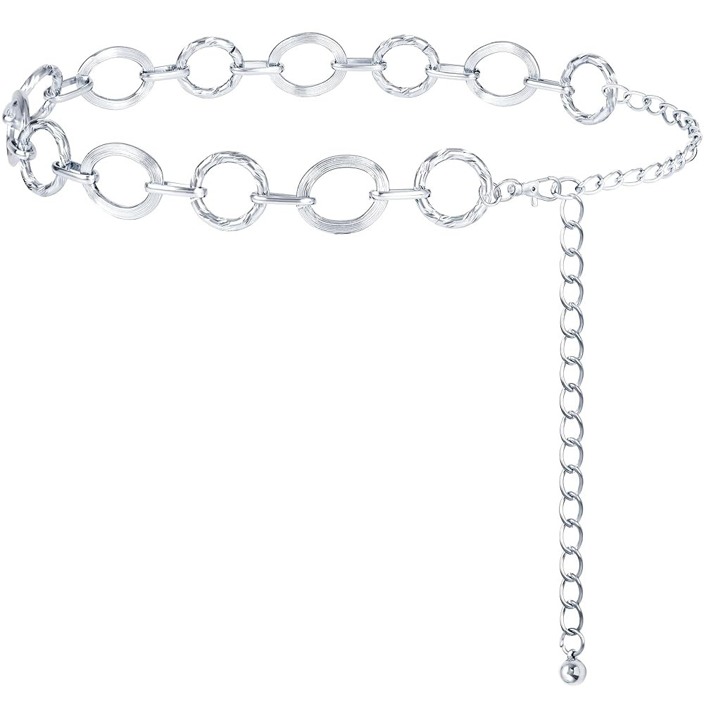 FIORETTO Chain Belts for Women Fashion Metal Waist Chain Chunky Belts for Dresses Jeans | Amazon (US)