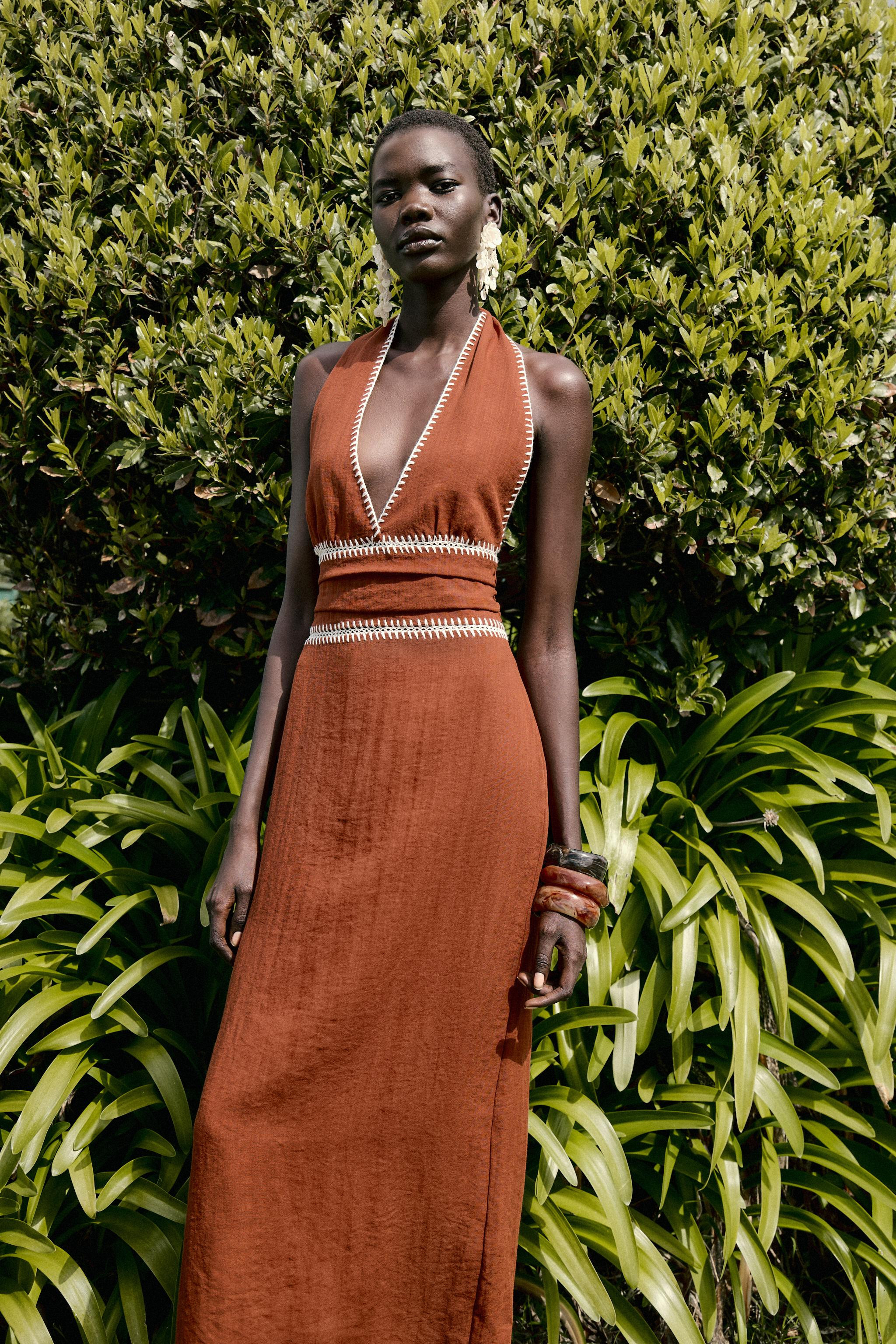 EMBROIDERED MIDI DRESS | Zara UK