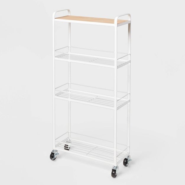 Skinny Storage Cart Matte White - Brightroom&#8482; | Target