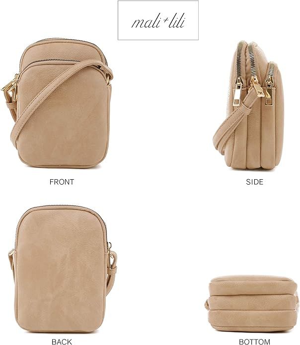 Mali + Lili, Josie Triple Zip Crossbody Bag | Amazon (US)