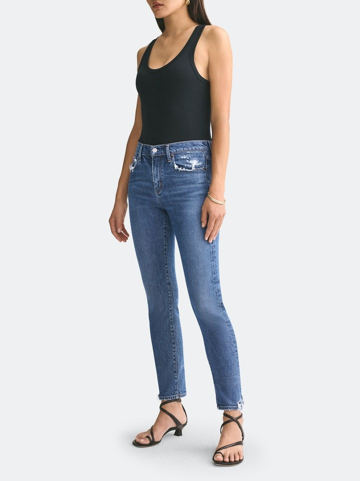 Toni Mid Rise Ankle Cut Straight Fit Jeans | Verishop