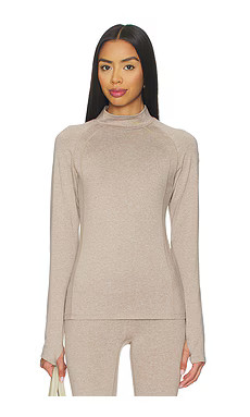 Varley Always Warm Baselayer Top in Taupe Marl from Revolve.com | Revolve Clothing (Global)