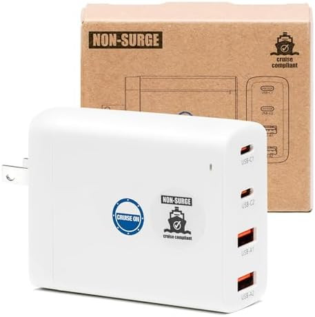 Cruise Approved Power Strip (Royal Caribbean, Disney & More) - Non Surge Charger [2 USB, 2 USB-C]... | Amazon (US)